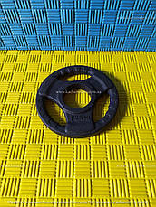Диск для олімпійської штанги 1.25 кг на гриф 50 мм Гантелі, гирі, штанги і диски сталевий фарбований, фото 4