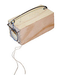 Мишоловка-норка ГОСПОДАР 35х35х80 мм одинарна дерев'яна 92-0311