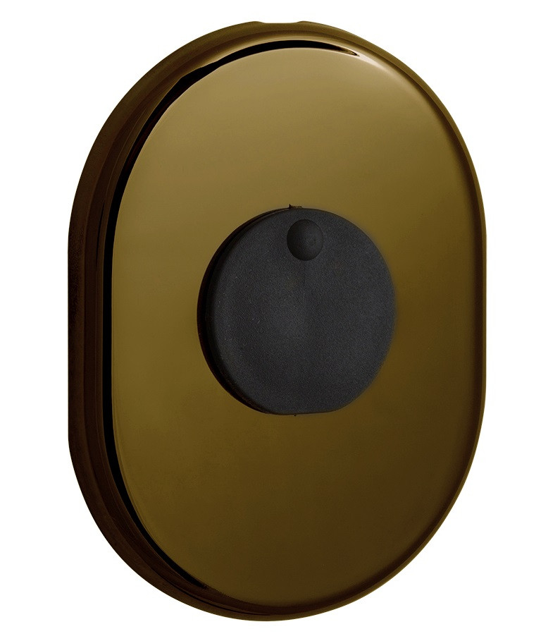 Накладка під сувальдний ключ DISEC KT088 MATRIX OVAL зі шторкою бронза PVD