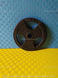 Диск для олімпійської штанги 20 кг на гриф 50 мм Гантелі, гирі, штанги і диски сталевий фарбований