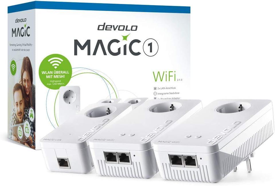 Devolo Magic 1 Wi-Fi Multiroom Kit 2-1-3 2xWiFi + 1xLAN 1200 Мбіт/с Адаптер Powerline Mesh система розширювач, фото 1