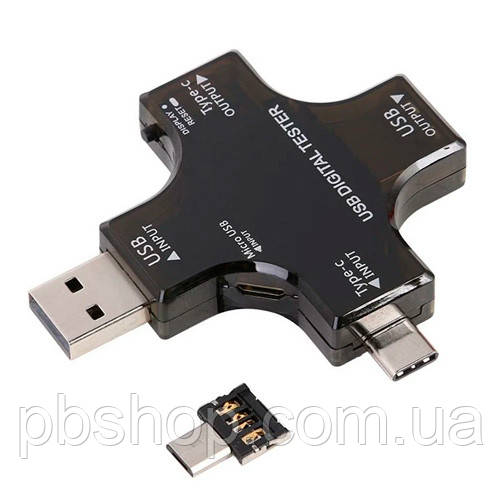 USB тестер струму напруги ємності з Bluetooth, Type-C MicroUSB, Atorch J-7C, фото 1