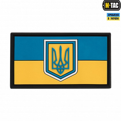 Нашивка M-TAC Прапор УКРАЇНИ З ГЕРБОМ PVC 5х3 см (51215000) жовто-синій