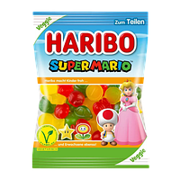 Конфеты Жевательные Haribo Super Mario Princess Peach Vegetarian Veggie 175g 4001686324950