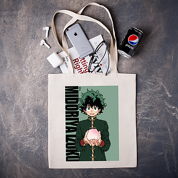 Шоппер,сумка з принтом аніме на подарунок "Моя геройська академія"