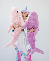 Мягкая игрушка Акула ІКЕА, 80 см, подушка обнимашка, Большая акула з икеа розовая, оригинал