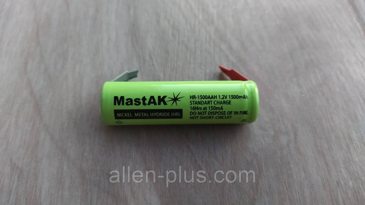 Акумулятор технічний MastAK AA/HR6 1,2V Ni-MH 1500 mAh (з пелюстками під паяння)