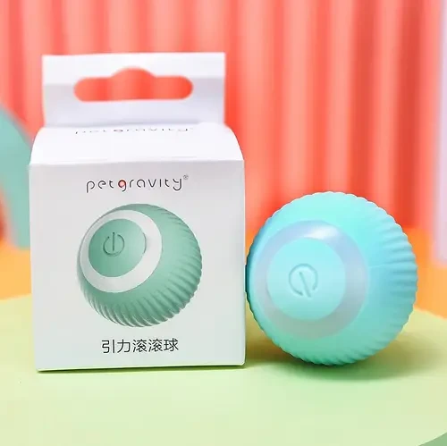 Смарт іграшка PetGravity обертовий м'ячик для котів або собак бірюзовий PG-CT042