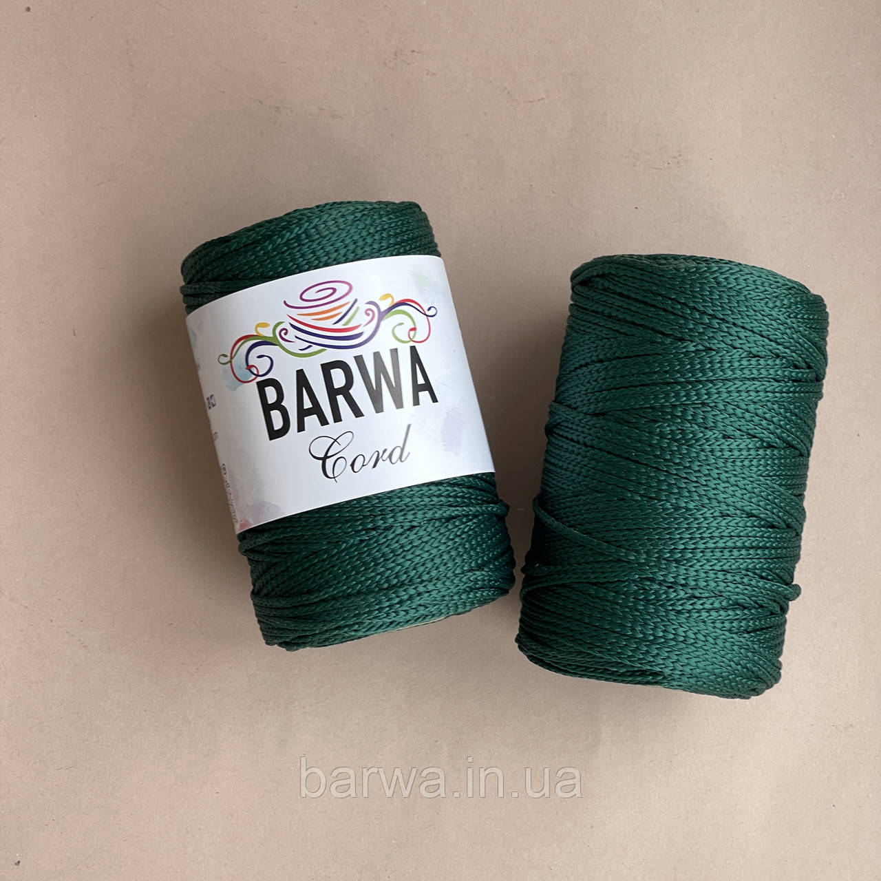 Шнур полиэфирный 3 мм без сердечника . цвет Нефрит