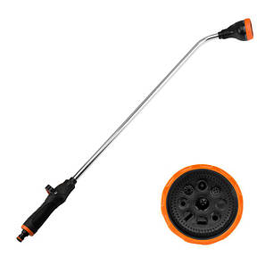 Зрошувач ручний з насадкою 8-функціональний,
з клапаном, 83 см, BLACK LINE, ECO-4450, фото 1