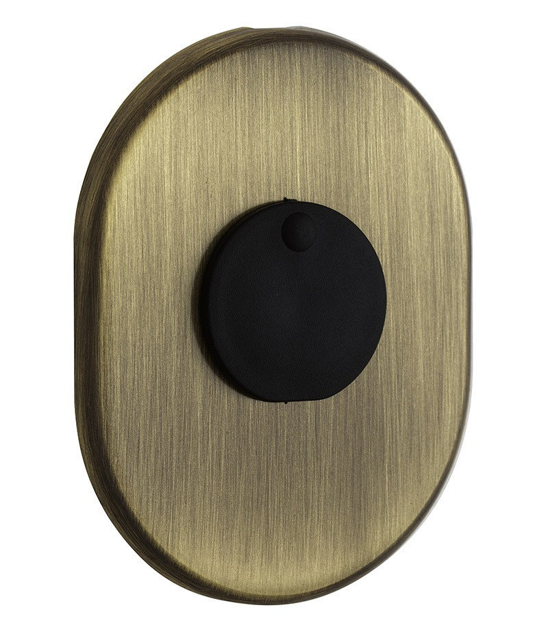 Накладка під сувальдний ключ DiSec KT088 MATRIX OVAL зі шторкою бронза сатин (Італія)