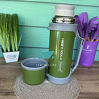 Термос питний із неіржавкої сталі 1,5 л для кави та чаю Maestro MR-1631-150-GREEN Термо чашка металева