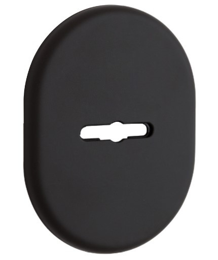 Щиток під ключ DISEC KT090 MATRIX OVAL з прихованою шторкою чорний (Італія)