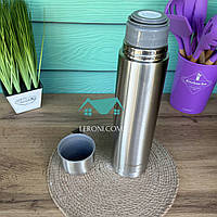 Термос питьевой из нержавеющей стали 1л для кофе и чая Maestro MR-1633-100 Термо чашка металлическая