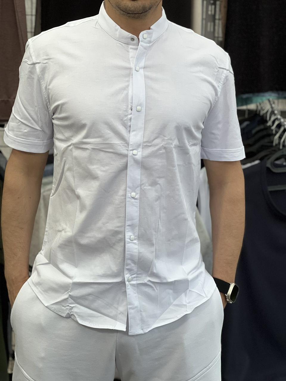 Сорочка чоловіча VARETTI S-XXL арт.1539, Колір Білий, Міжнародний розмір M, Розмір чоловічого одягу (RU) 46