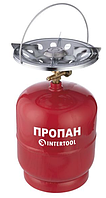 Баллон газовый кемпинг 8л. Intertool плита с горелкой, газовая горелка туристическая,