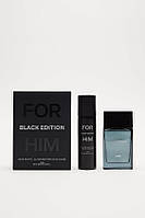Zara Набір ароматів для чоловіків FOR HIM BLACK EDITION + ALL-OVER SPRAY 2x100 ML