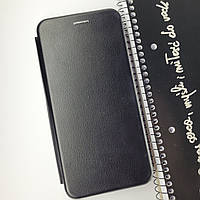 Чехол кожаный книжка ченый с визитницей для Xiaomi Redmi Note 9 / Redm 10X / на телефон редми нот 9