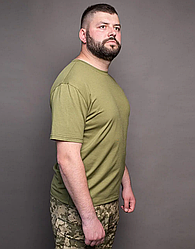 Футболка тактична чоловіча для ЗСУ армійська MILIGUS р. XL Військова футболка бавовняна колір хакі