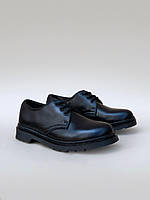 Женские туфли Dr. Martens 1461 Mono Black (чёрные) стильные классические туфли на шнурках PD3360 36