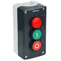 Пост кнопочный ENERGIO XAL-D363 ПУСК/СТОП/Индикатор NO+NC (XAL-D363H29)