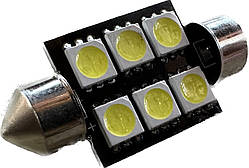 Автолампа Салона світлодіодна 12 V 6 світлодіодів