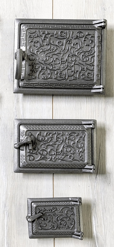 Печові дверцята чавунні "Татарські No1" (вага — 10 кг) комплект 3 шт.