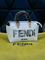 Женская сумка в стиле Fendi By The Way White, белая