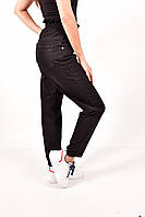 Стильные джинсы-Бойфренды женские черного цвета