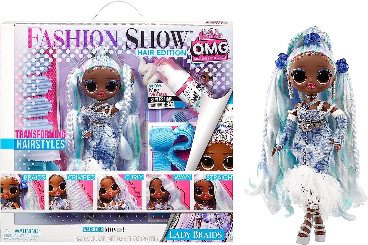 Лялька ЛОЛ ОМГ Леді Брендс LOL Surprise OMG Fashion Show Hair Edition Lady Braid 584285