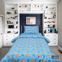 Подростковое постельное белье Viluta Ранфорс 20122 Корги 143х215 Голубой