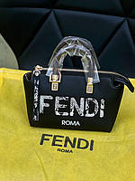 Женская сумка в стиле Fendi By The Way Black, чорная