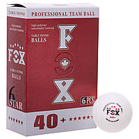 Набор мячей для настольного тенниса FOX 40+ 6 шт белый