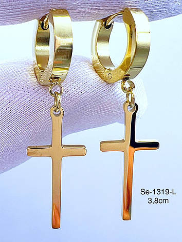 Сережки Stainlees Steel (14-K), фото 1
