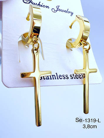 Сережки Stainlees Steel (14-K), фото 3
