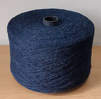 Пряжа напівшерсть 80 % вовни (Україна)  № 8 ТЕМНИЙ СИНІЙ