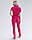 Медичний комбінезон жіночий Даллас рожевий з сірою строчкою, фото 2