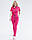 Медичний комбінезон жіночий Даллас рожевий з сірою строчкою, фото 7