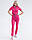 Медичний комбінезон жіночий Даллас рожевий з сірою строчкою, фото 9