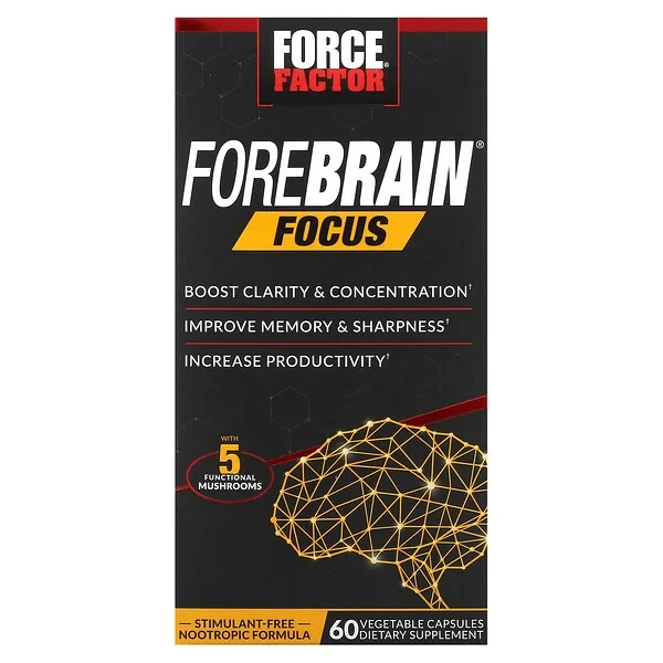 Для мозку Forebrain Focus 60 капс для пам'яті ясності мислення Force Factor США, фото 1