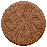 Люк круглый полимерный 1,5т коричневый без замка р.560/730 Baumar - Знак Качества