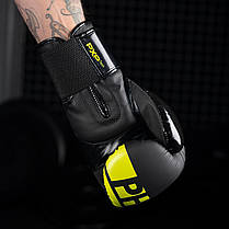 Боксерські рукавиці Phantom APEX Elastic Neon Black/Yellow 12 унцій, фото 5
