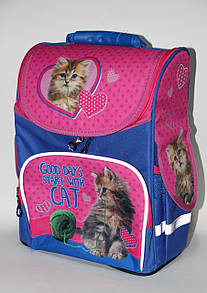Шкільний рюкзак для дівчаток на 1-2 клас "Кошеня"