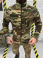 Мужская армейская флиска на молнии мультикам, Качественная тактическая флисовая кофта толстовка ВСУ M
