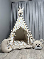 Вігвам для дітей Ведмежа БОНБОН Повний комплект, вігвам дитячий, вігвам для хлопчика, дитячий вігвам, дитяча палатка