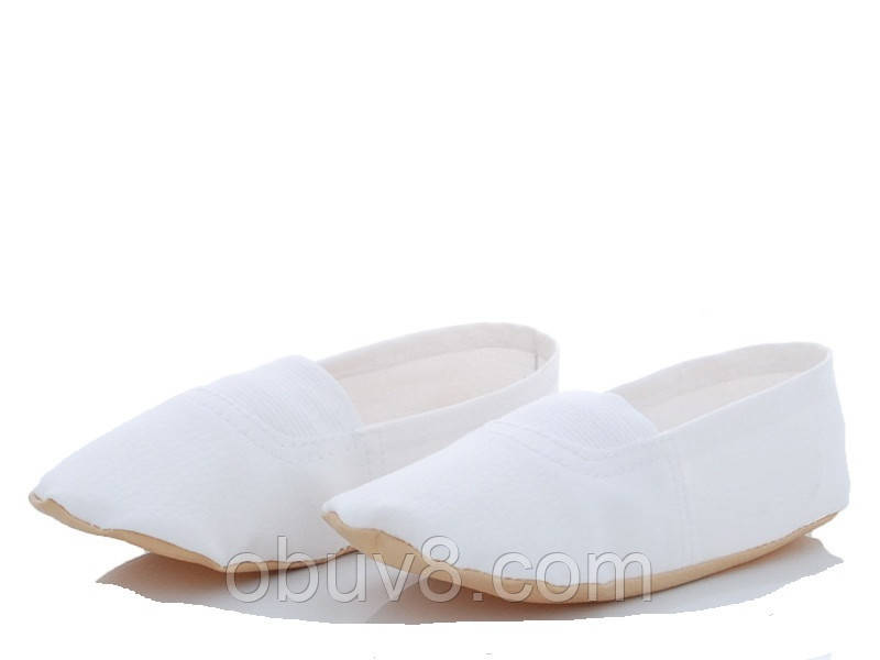Чешки белые обувь для гимнастики оптом - фото 1 - id-p36365322