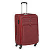 Дорожня валіза тканинна велика (L) на чотирьох колесах червона, фото 5
