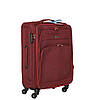 Дорожня валіза тканинна велика (L) на чотирьох колесах червона, фото 3