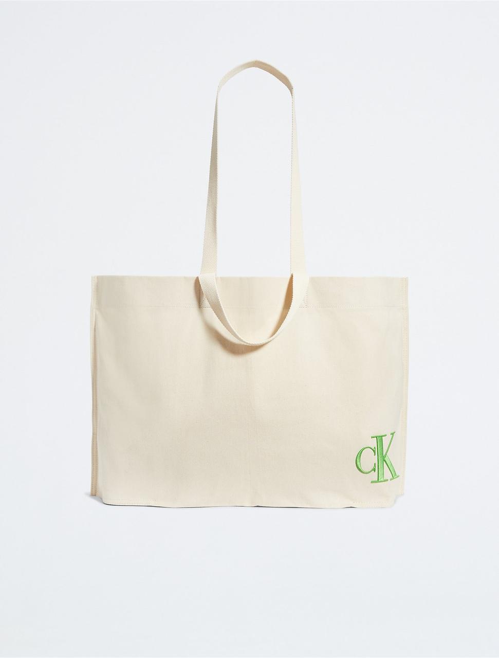Широка велика сумка Calvin Klein шопер 1159787104 (Бежевий, One Size)