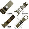 Тактична пряжка карабін тримач для пляшки Storm. Олива; MOLLE (2шт). Туристичний карабін для системи Молле., фото 5
